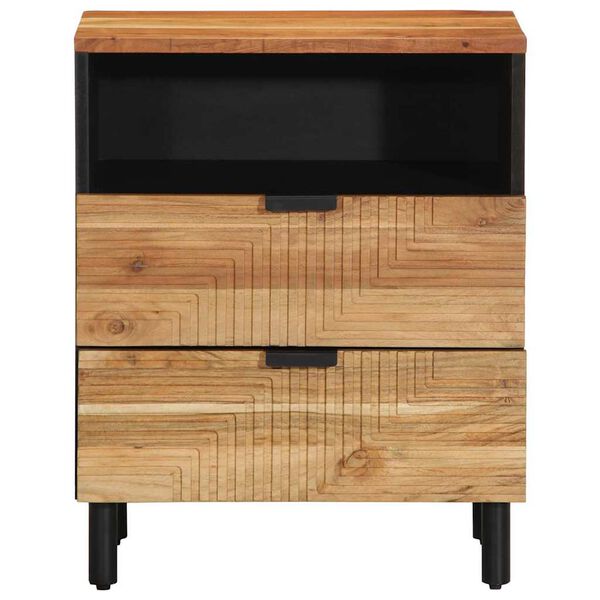 vidaXL Armario de Noche Marr&oacute;n 50 x 33 x 62 cm Madera maciza de Acacia