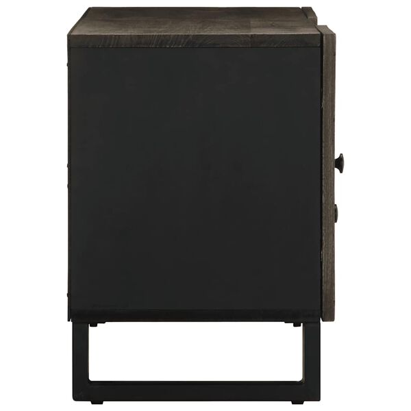 vidaXL Mueble de TV madera maciza de mango negro 105x33x46 cm