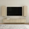vidaXL Mueble de TV madera contrachapada color roble 30,5x30x90 cm