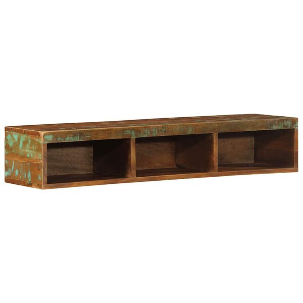 vidaXL Mueble de TV de pared madera maciza reciclada 100x30x19 cm