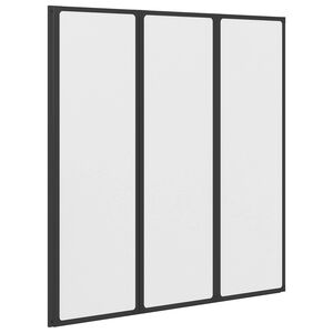vidaXL Pantalla de ducha plegable Negro y Full Frost 132 x 2 x 140 cm