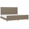 vidaXL Cama sin colch&oacute;n tela gris taupe 200x200 cm