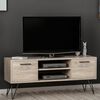 Homemania Mueble para TV Almira madera y negro 120x35x50 cm