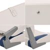 vidaXL Asiento plegable para barco 1 juego azul y blanco 41x36x48 cm