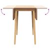 vidaXL Dining Table Natural Solid Wood Rubber