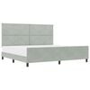 vidaXL Cama tipo Box Spring Gris claro 200 x 200 cm Terciopelo