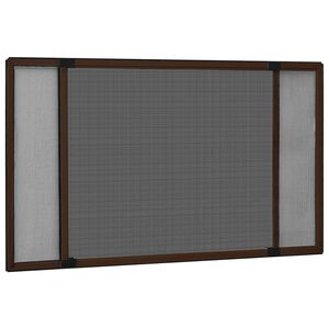 vidaXL Mosquitera extensible para ventanas marr&oacute;n (75-143)x50 cm
