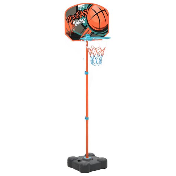 vidaXL Juego de canasta de baloncesto port&aacute;til ajustable 109-141 cm