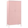 vidaXL Armario de acero rosa 90x50x180 cm
