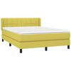vidaXL Cama box spring con colch&oacute;n tela verde 140x200 cm