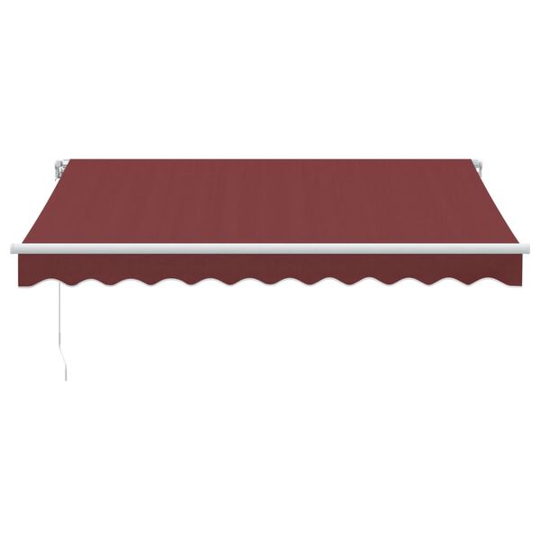 vidaXL Toldo retráctil manual burdeos 300x250 cm