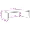 vidaXL Soporte de monitor cajones madera ingeniería blanco 50x27x15 cm