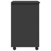 vidaXL Cajonera con ruedas MOSS madera maciza de pino gris