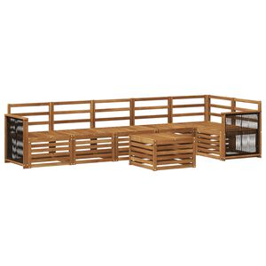 vidaXL Conjunto de Sof&aacute; Seccional 6 pcs Natural