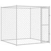 vidaXL Jaula para perro Plateado 200 x 200 x 200 cm Acero Galvanizado