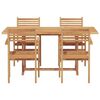 vidaXL Conjunto de Comedor de Jardín 5 pcs Natural