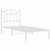 vidaXL Estructura cama sin colch&oacute;n con cabecero metal blanco 80x200 cm