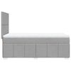 vidaXL Cama box spring con colch&oacute;n tela gris claro 100x200 cm