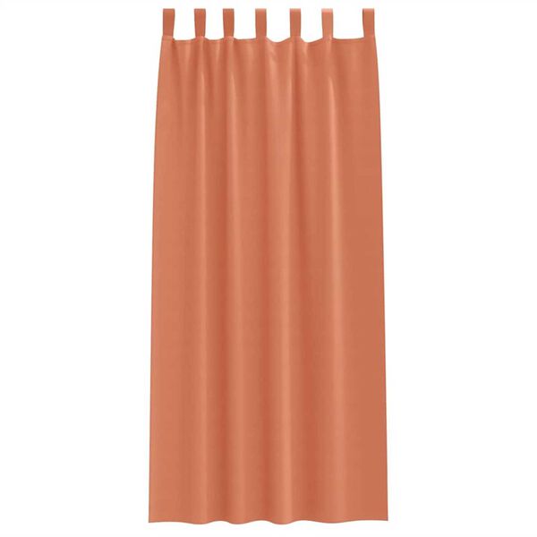 vidaXL Cortinas Opacas con Anillas 2 pcs Terracota 245 x 140 cm