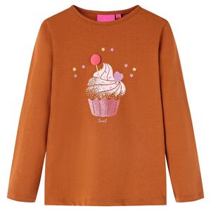 vidaXL Camiseta infantil de manga larga color co&ntilde;ac 104