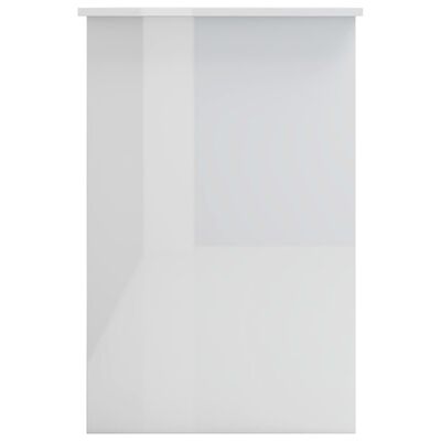 vidaXL Escritorio de aglomerado blanco brillante 100x50x76 cm