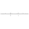 vidaXL Kit de herrajes para puerta corredera 183 cm acero plateado