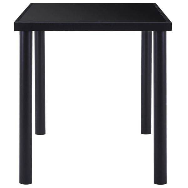 vidaXL Juego de comedor 5 piezas cuero sint&eacute;tico negro