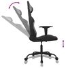 vidaXL Silla gaming tela gris claro y negro