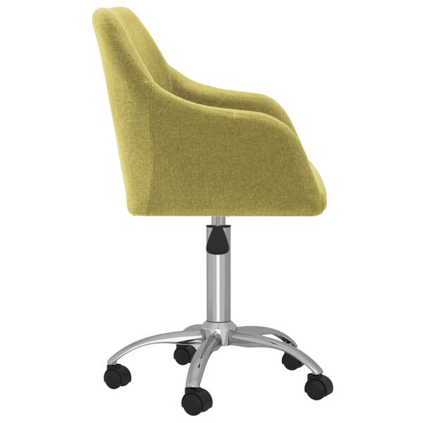 vidaXL Silla de comedor giratoria tela verde