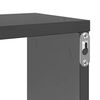 vidaXL Estante cubo pared 4 uds contrachapado gris brillo 100x15x30 cm