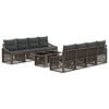 vidaXL Conjunto de sof&aacute;s de jard&iacute;n 9 uds. Gris y Gris Oscuro