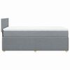 vidaXL Cama box spring con colch&oacute;n tela gris claro 80x200 cm