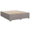 vidaXL Cama box spring con colch&oacute;n tela gris taupe 200x200 cm