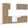 vidaXL Unidad de cocina Lyon 8 pcs Roble Artesanal