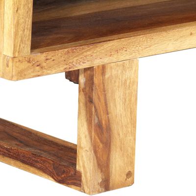 Mesa Plegable De Madera Sheesham Con Bandeja Extraíble – Diseño Rural Y Natural, Ideal Como Mesita Auxiliar O Para Servir