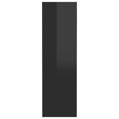 vidaXL Zapatero de pared 2 uds negro brillante aglomerado 60x18x60 cm