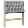 vidaXL Cabecero tapizado Gris Claro 75 cm Madera de pino macizo