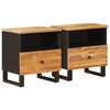 vidaXL Mueble cama 2 uds. Marr&oacute;n 40 x 33 x 46 cm