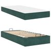 vidaXL Estructura de cama con colch&oacute;n 2 pcs Verde Terciopelo