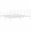 vidaXL Estructura cama sin colchón con estribo metal blanco 200x200 cm