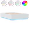 vidaXL Estructura de cama con LED madera ingenier&iacute;a blanco 140x190 cm