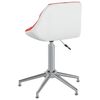 vidaXL Sillas de comedor giratorias 2 uds cuero sint&eacute;tico rojo y blanco