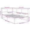 vidaXL Cama con estantería sin colchón madera maciza marrón 100x200 cm