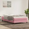vidaXL Cama box spring sin colch&oacute;n rosa terciopelo 120x220 cm