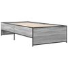 vidaXL Estructura cama madera ingeniería metal gris Sonoma 75x190 cm