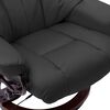 vidaXL Sill&oacute;n reclinable masaje cuero sint&eacute;tico madera curvada gris