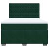 vidaXL Cama box spring con colch&oacute;n terciopelo verde oscuro 160x200 cm