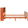 vidaXL Cama con estanter&iacute;a sin colch&oacute;n madera maciza marr&oacute;n 180x200 cm