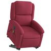 vidaXL Sillón de masaje reclinable elevable terciopelo rojo tinto