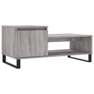 vidaXL Mesa de centro madera contrachapada gris Sonoma 100x50x45 cm